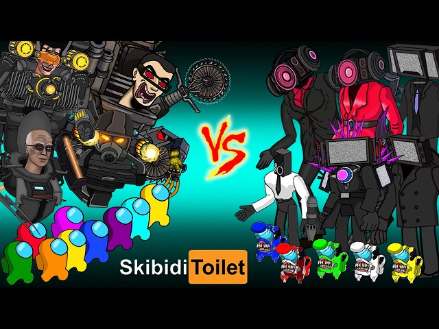 어몽어스 Mini Crewmate SKIBIDI TOILET VS Mini SPEAKER, TVMAN SKIBIDI ZOMBIES | FUNNY AMONG US ANIMATION