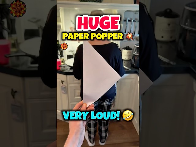Easy Origami Paper Popper Loud Tutorial #origami #paperpopper #origamicraft #origamitutorial #shorts