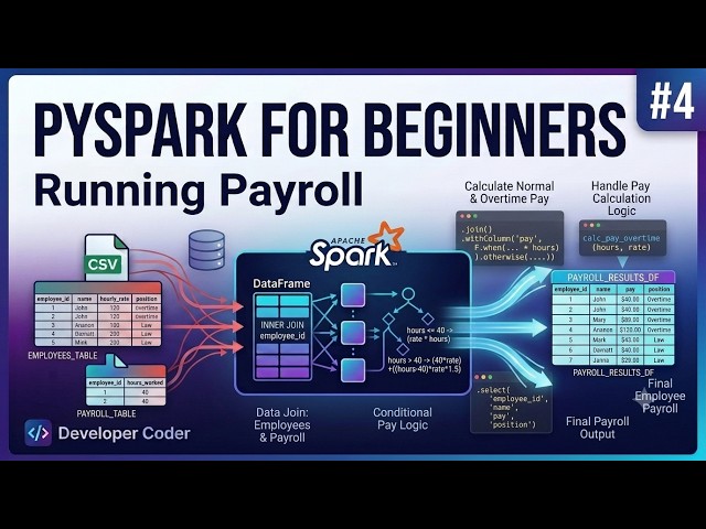 Running Payroll | PySpark for Beginners | PySpark Basics | Part 4 | Developer Coder
