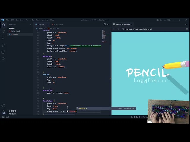 ASMR- Programming - 3D Pencil With JavaScript - No Talking
