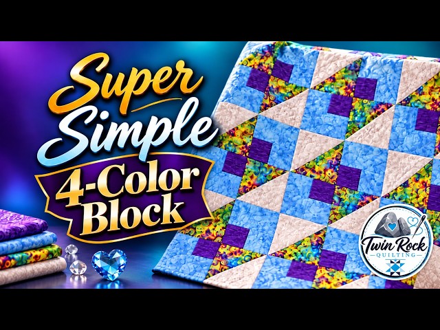 Easy 4-Color Quilt Block Tutorial | Simple & Beautiful