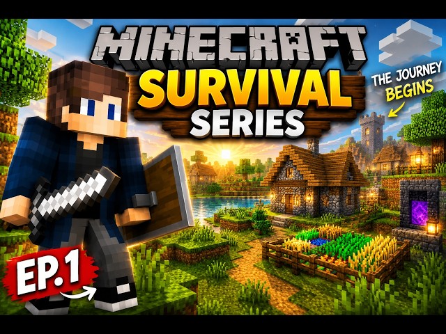 MY CRAZY START IN MINECRAFT SURVIVAL SERIES PE 🔥|| Minecraft Survival series PE ep1 [HINDI]