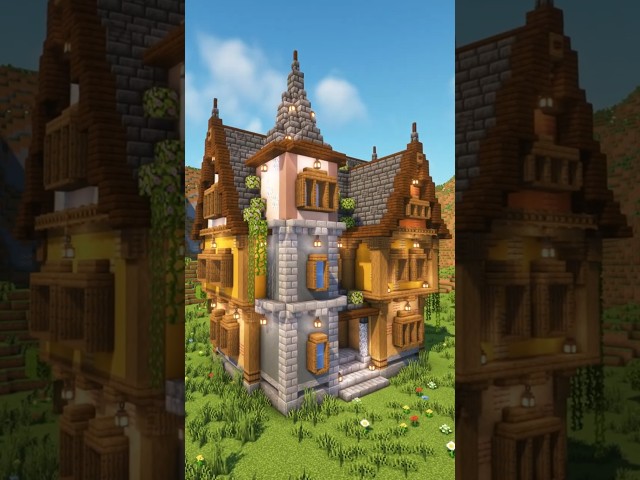 Medieval Terracotta Mansion 🏠#minecraft #minecraftbuilding #medievalstyle  #medievalvillage