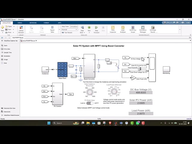 Solar PV System with MPPT Using Boost Converter Using MATLAB Simulink/Simscape | MATLAB 2026