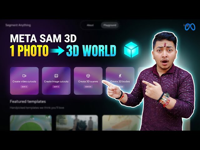 Free 3D AI from Meta: SAM 3D + Segment Anything Full Demo (Hindi)
