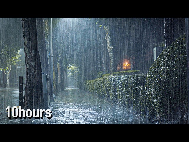 [10Hour] Powerful Insomnia Relief Rain Sounds | Brain Massage & Deep Sleep ASMR, Tinnitus