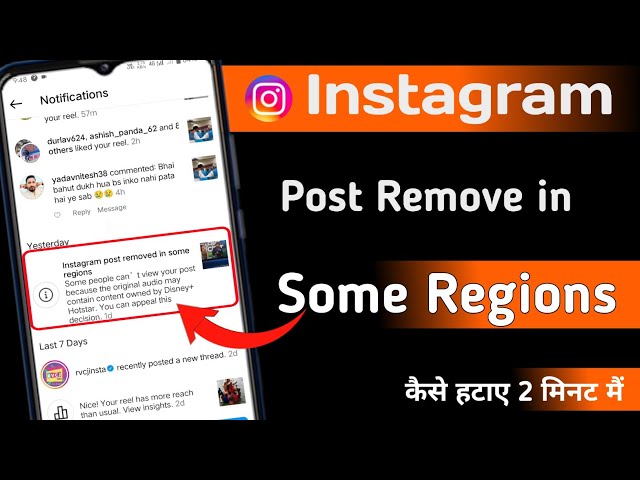 Instagram post removed in some regions / post removed in some region instagram