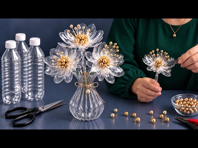 🔥You Won’t Believe These Flowers Are Made From Plastic Bottles! Elegant Flower Decor Ideas