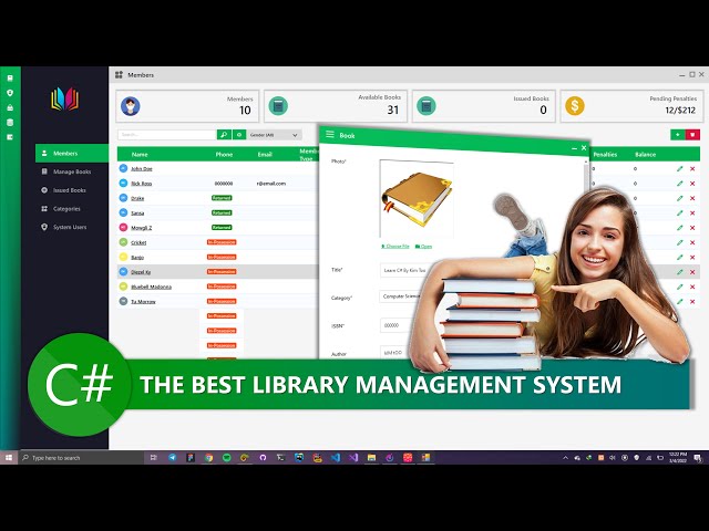 Another Modern Library Management System Source-code - C# WinForms + Database With Jenga.NET
