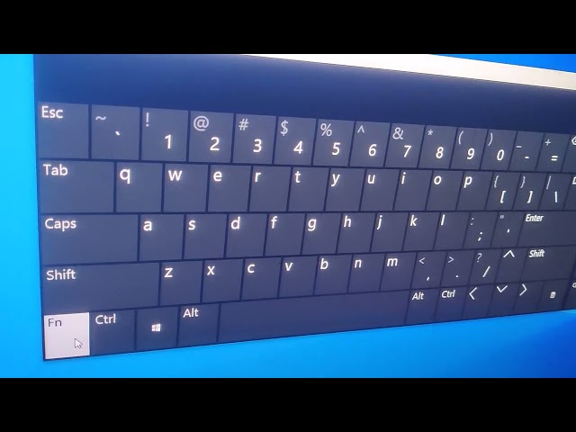 How to open function keys f1 to f12 in on-screen keyboard 
