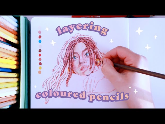 Layering With Coloured Pencils 🌷 Arrtx Coloured Pencils Review