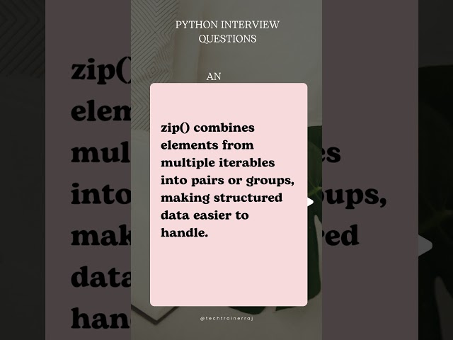Python Interview Questions and Answers #PythonInterviewQuestions #LearnPython #TechInterviews