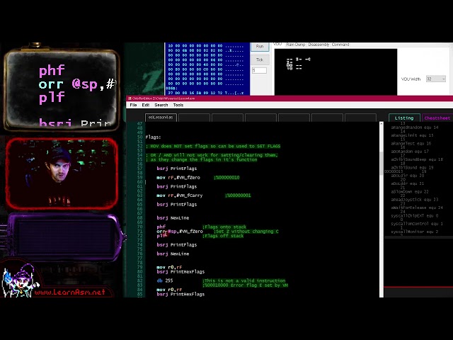 ChibiVM Lesson 4 - Logical ops, Flag control, Rotations and 16 bits!