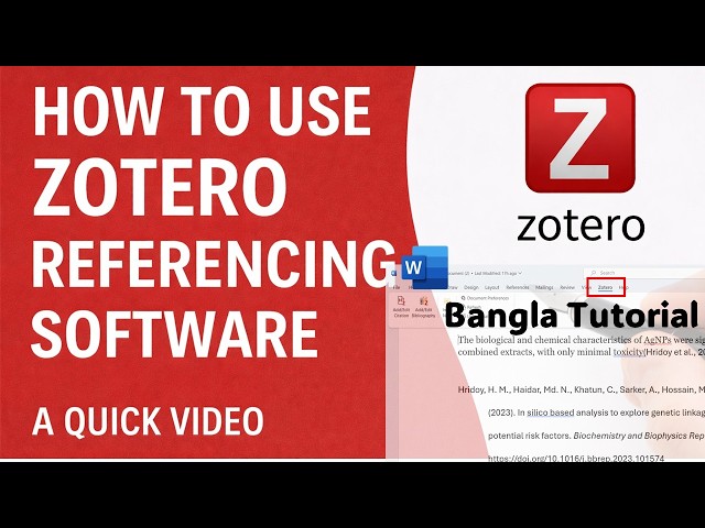 How to Use Zotero for Citation and Referencing in 3 Minutes | Bangla Tutorial 2026