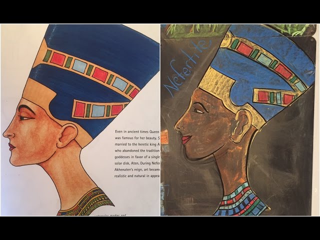 Queen Nefertiti | Chalk Drawing | Ancient Egypt