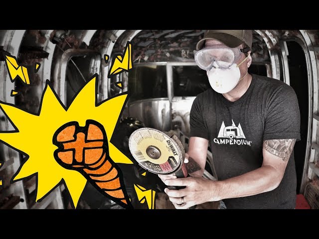 AIRSTREAM RENOVATION: Cutting Rusty Bolts 🛠⚡RV Living, Tiny House Life & Vintage Trailer Renovation