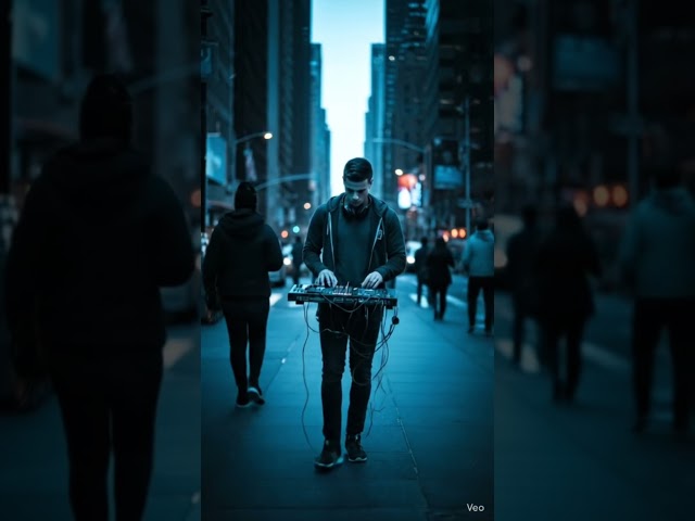 DJ walking in New York City