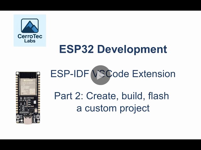 ESP32 Dev | ESP IDF VSCode extension | Part 2: Creating, building and flashing your project