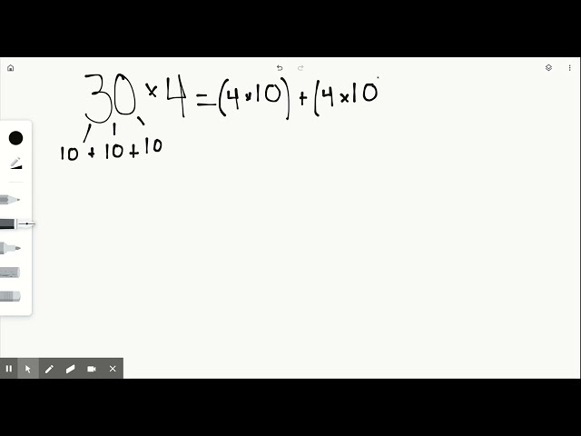 Using the distributive property to multiply by multiples of ten