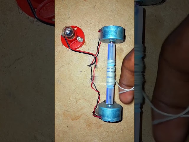 Mini Tungsten BulbPowered Mini Dynamo Free Energy Generator • DC Motor