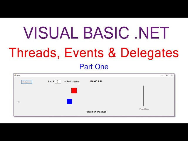 Advanced VB.NET Programming – Threads, Events and Delegates (Part 1)