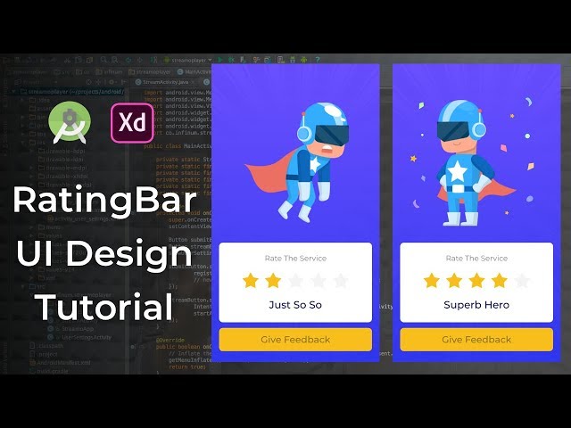 Hero Rating App UI Animation - Android Studio Tutorial