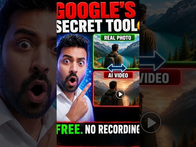 Google's Secret FREE Tool Creates REALISTIC AI Videos | No Recording Needed! #shorts #google