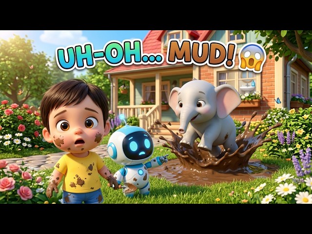 🛁 Bath Time with Byte! 🫧 | Learn Body Parts & Cleanliness | Cute Baby Story