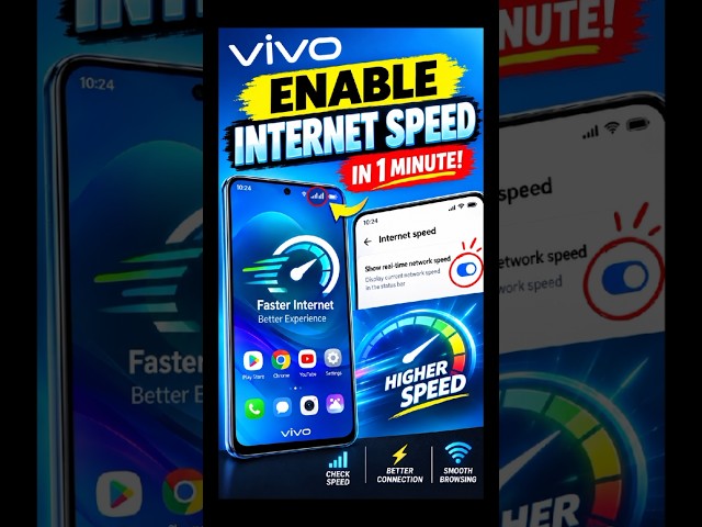 Vivo Phone Me Internet Speed Kaise Show Kare (2026) | Enable Net Speed Meter 😱🖤