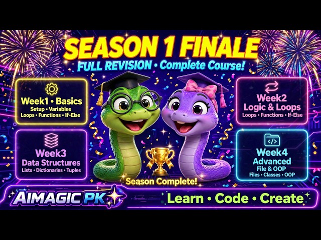 Python Fairy Tales SEASON 1 FINALE | Full Course Revision | Complete Python Basics 🎓🏆