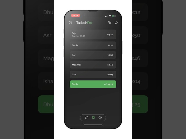 Muslim Tasbeh app with Prayer Times