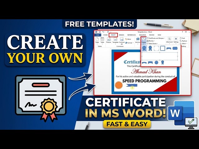 how to make certificate in ms word | make certificate in word | Create a Certificate in Word