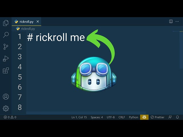 GitHub Copilot RickRolled me 😓