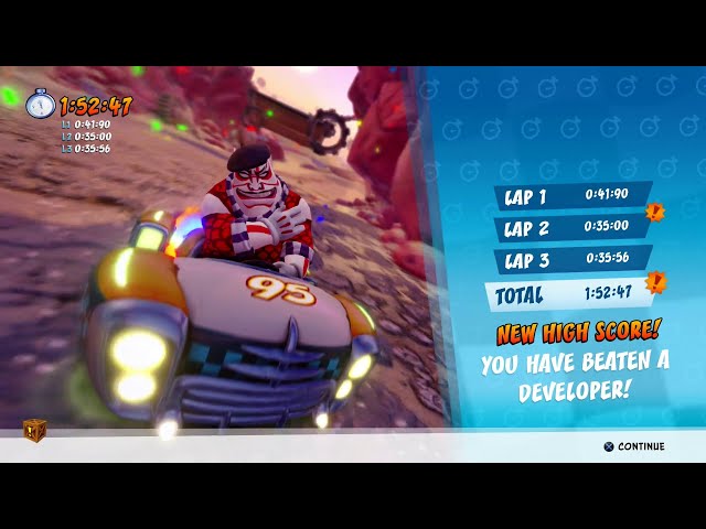 CTR Nitro Fueled - Developer Time Trial #29: Out Of Time (1:52:47)