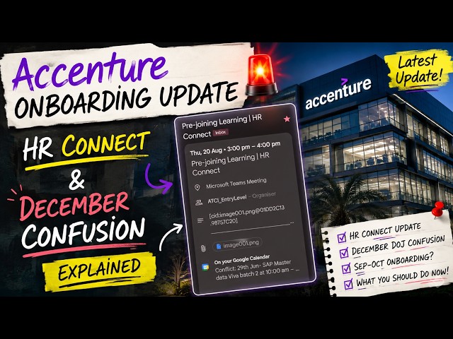 Accenture Onboarding Update 🚨 HR Connect & December DOJ Confusion Explained | Sept-Oct Update