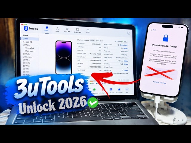 iCloud Unlock On iPhone 14 ProMax - iCloud Activation Lock Bypass With 3uTools