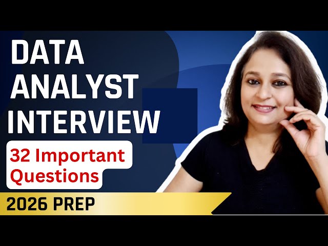 32 Basic Data Analyst Interview Questions | Conceptual, General and Situational Questions & Answers✅
