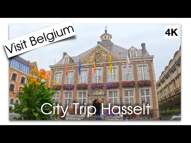 Hasselt City Tour (Limburg, Belgium)  | Virtual Walk 4K