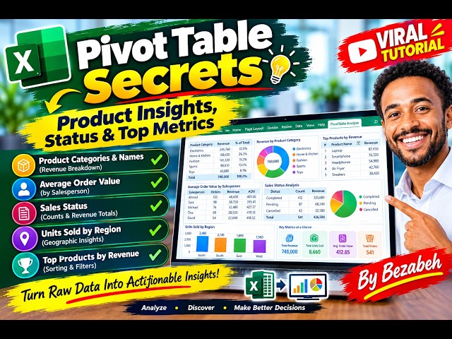 Excel Pivot Tables Advanced | Dashboards, Charts & Pro Tricks