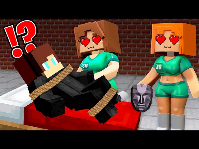 SQUID GAME Girls TRAPPED for JJ FRONT MAN in Minecraft - Maizen
