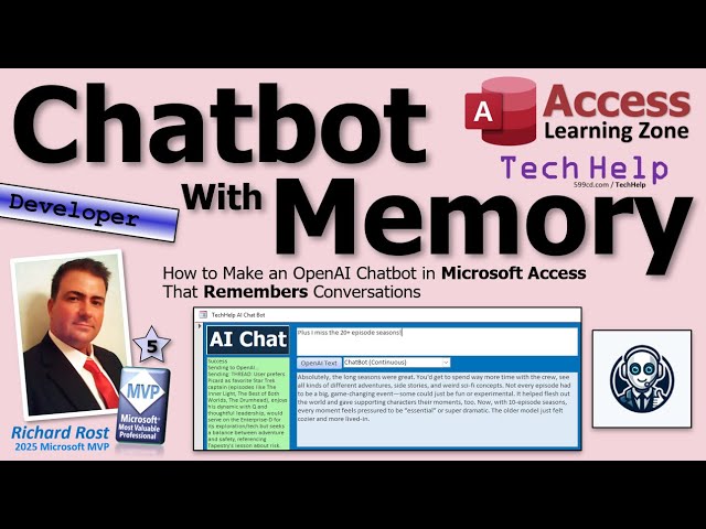 Build a Smart Chatbot in Microsoft Access With Continuous Memory Using the OpenAI API