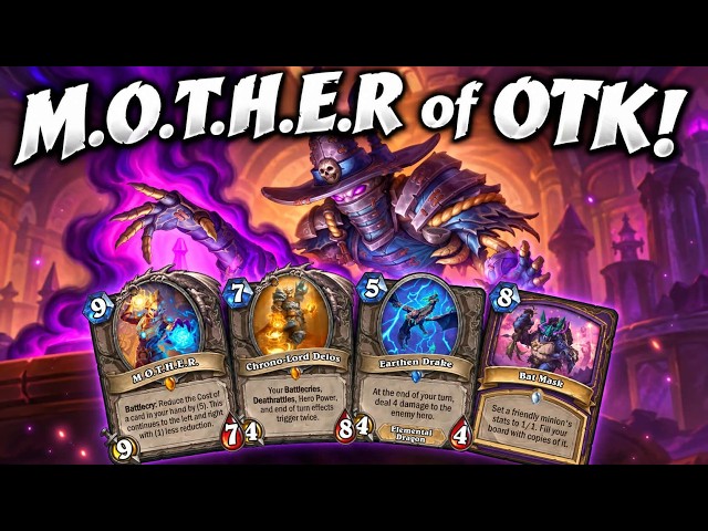 Warlock Standard OTK Using New M.O.T.H.E.R Legendary | Meme Deck | Hearthstone