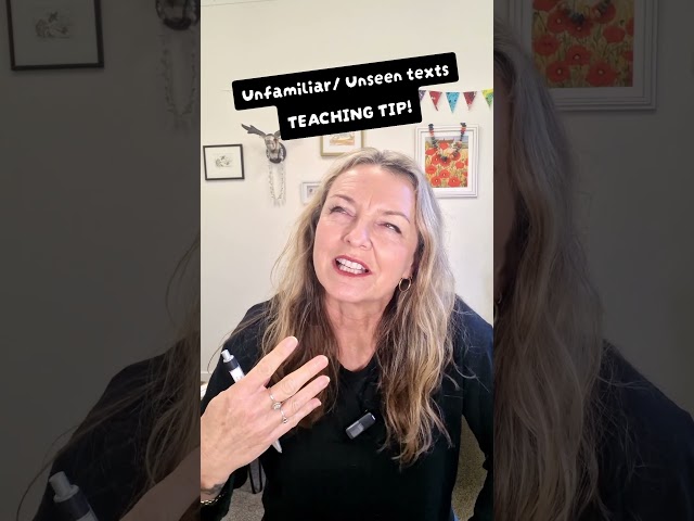 High school reading tip - MUST try! #unfamiliartexts #unseentexts #highschoolenglish #readingskills