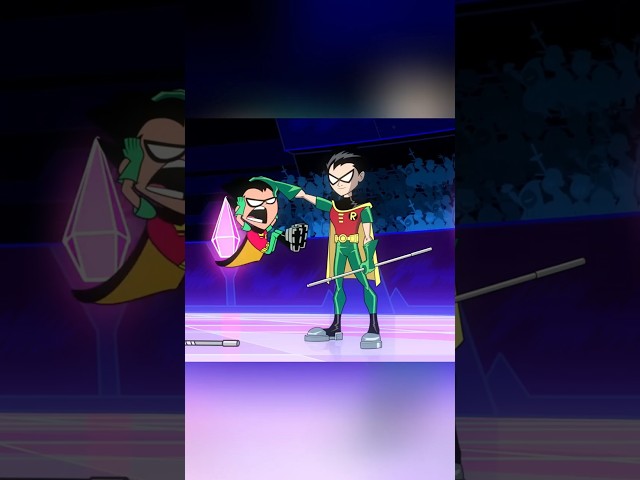 Robin fights Robin and Titans fight Titans! #reels #teentitansgo #funny #dc #cartoon #shorts