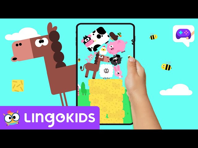 FARM ANIMALS Stacking Game for kids 🐷🐭| Lingokids Games for kids