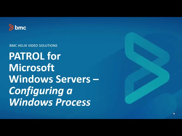 BMC TSOM Patrol: How to Configure Windows Process Monitoring
