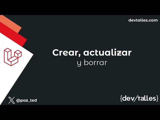 [S3/L08] Laravel: AI, REST, JWT, Repository Pattern - Create, update and delete