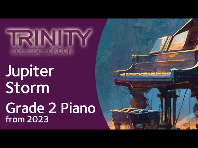 Jupiter Storm / TRINITY Grade 2 Piano from 2023 / Synthesia Piano tutorial