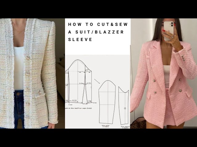 How To Cut and Sew Two Piece Sleeve for Suit / Blazer / Jacket / Coat