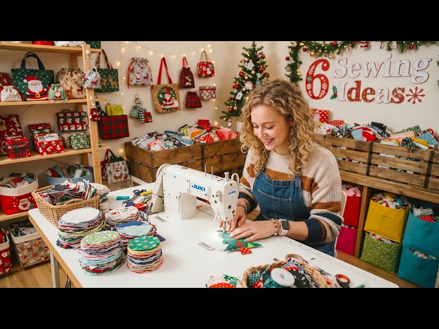 6 Easy & Beautiful Christmas Sewing Projects from Fabric Scraps! Quickly & Useful
